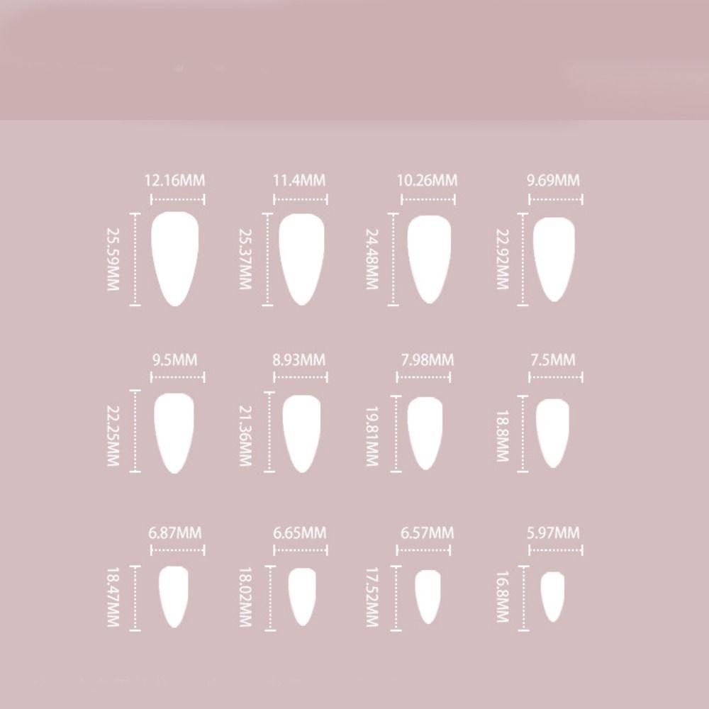 French False Nails Love Heart Tulip Nail Tips New Press On Nails DIY