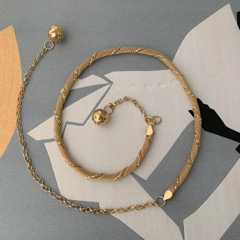 

Золотистый Металлический Длинный Кисточка Шар Поясные Цепочки Женские Дамские Узкие Тонкие Цепочки Ремни Панк Корейская Девушка Платье Пальто Украшение Поясные Ремни золотой