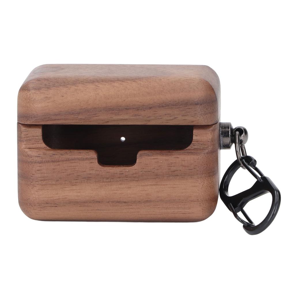Earbuds Case Cover Walnut Wood Hand Polished Wireless Earbuds Protective Cover for Sennheiser CX‑PLU