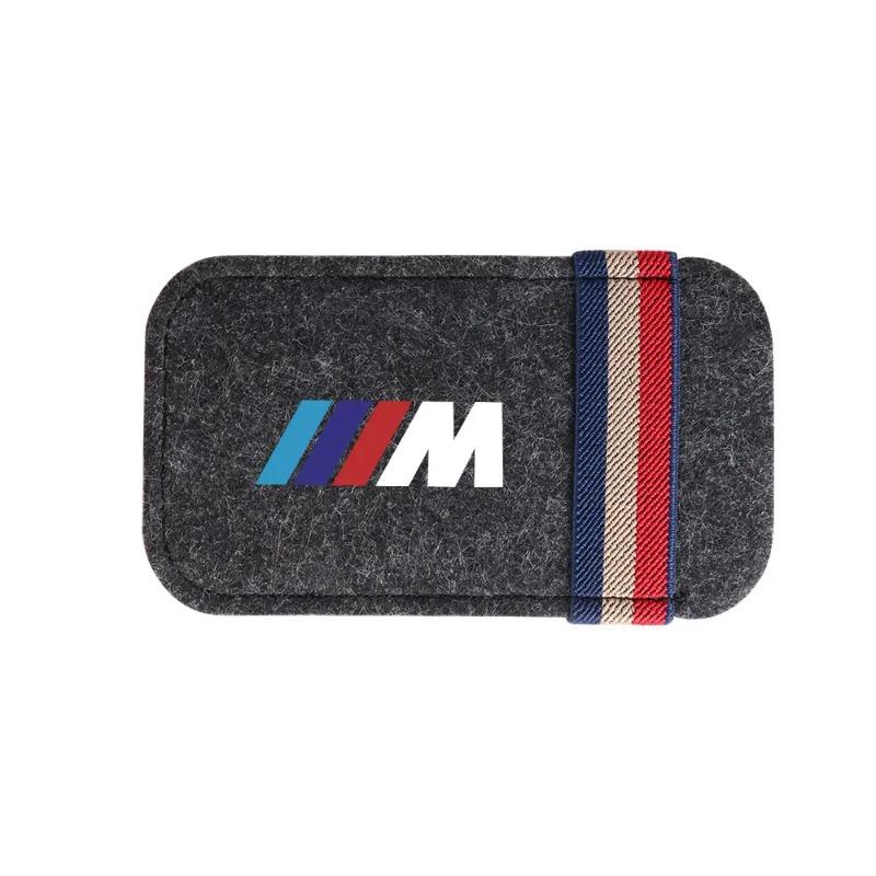 Für BMW Auto Sonnenblende Brillenetui Filzleder Verschleißfest Sonnenbrillenhalter Aufbewahrungsbox Universal Brillen Organizer Tasche