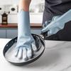 Black Silicone Dishwashing & Cleaning Gloves - Anti-Freeze, Heat-Resistant for Kitchen & Laundry Use