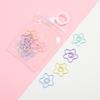 10Pcs Creative Metal Paperclips a Pack Student Candy Color Bookmark Clip Student Stationery School Office Supplies