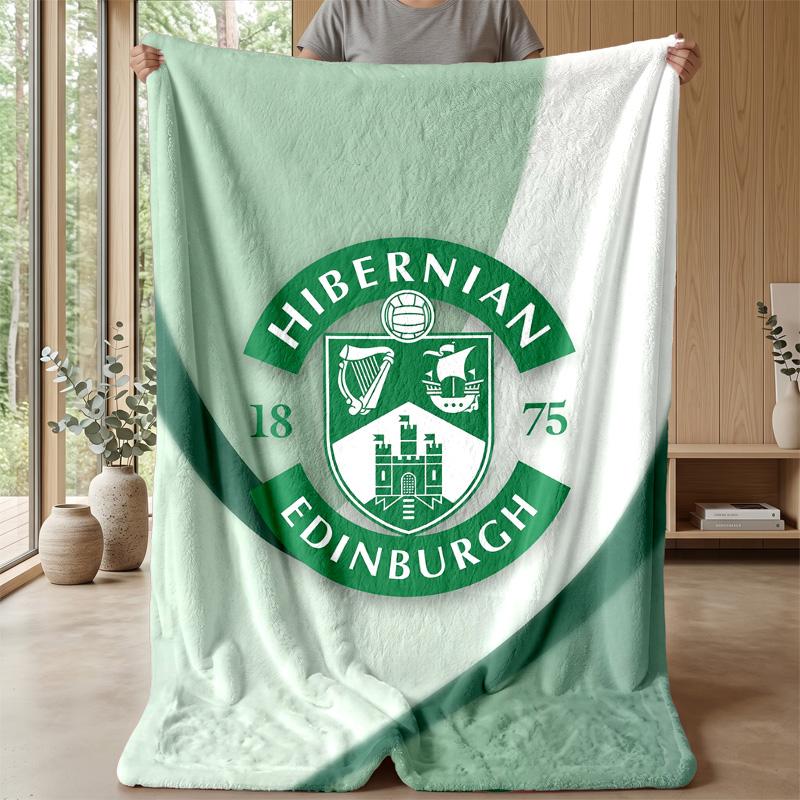 Hibernian FC Soft Flannel Fleece Blanket Lightweight Cozy Warm Throw Blanket For Sofa Bed Home Decor
