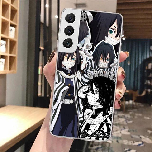 Demon Slayer Obanai Iguro miękki futerał na telefon do Samsung Galaxy S23 S22 Ultra S21 Plus S20 Fe S10 Lite S9 S8 + S10e S7 wzór krawędzi