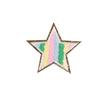 Gold Edged Chenille Towel with Love Lightning and Rainbow Embroidered Patches
