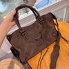 New Fashion Rivet Tote Bag Large Capacity Suede Spice Girl Bag Women's High-end Commuting Portable Messenger Bag