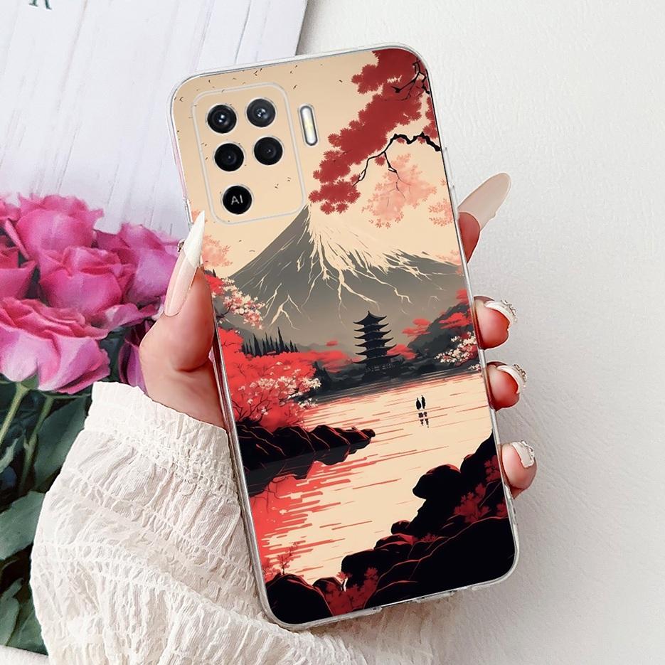 For Oppo Reno 5 Lite Case CPH2205 Fashion Painted Cover Soft Slim Phone Case For Oppo Reno5 Lite Reno 5F 5Z Reno5F Reno5Z Fundas