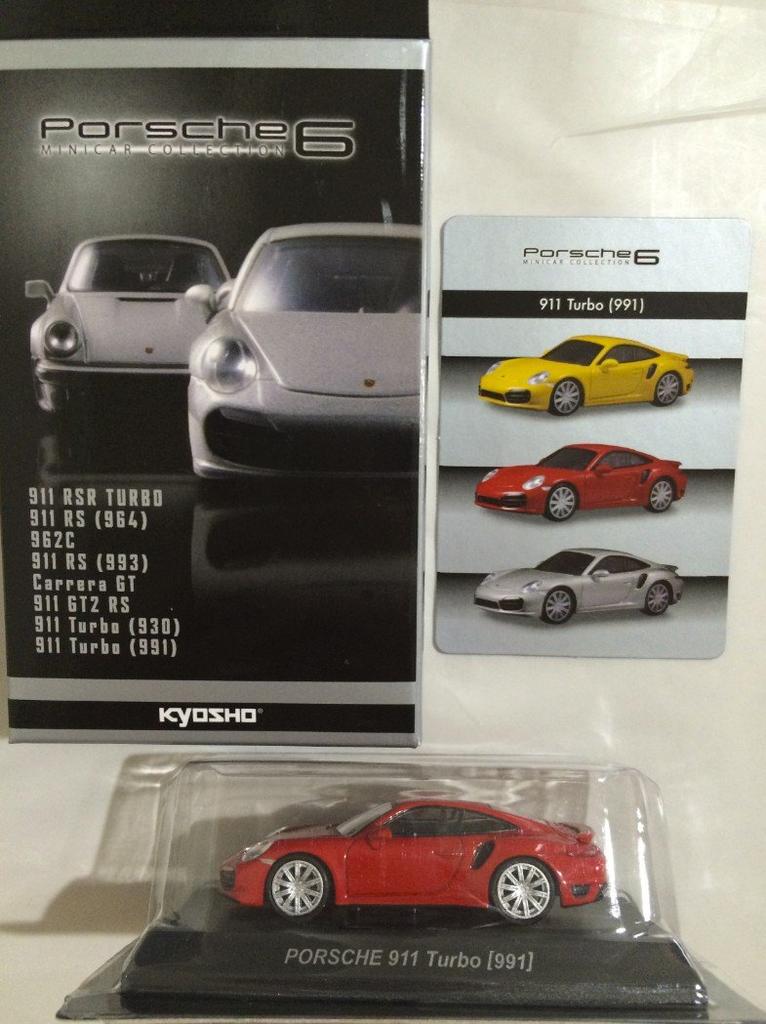 Kyosho Porsche Miniature Car Collection 6 Circle K Sunkus Limited Edition Turbo 911 Turbo Red 1/64 (991)