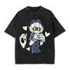 Science Fiction Adventure Anima Murder Drones TShirt Unisex Women Vintage Washed Cotton Summer Tee Harajuku Fashion Oversized Tops