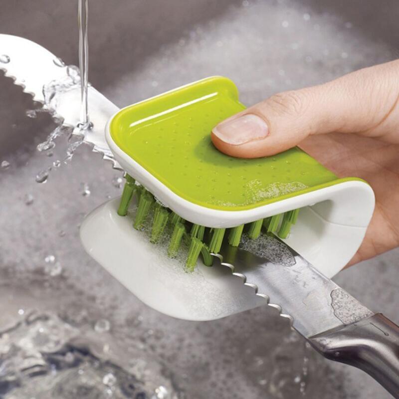 U-shaped oboustranný kuchyňský čisticí kartáč, drhnoucí kartáč