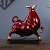 Resin Handicrafts Simulation Animal Sculpture Cattle Bull Golden Ox Decorative Figurines Home Decoration Accessories