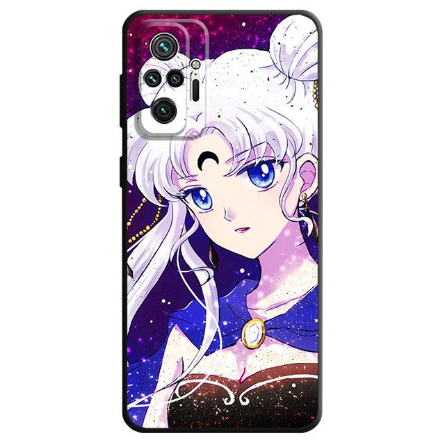Husa de telefon pentru Redmi Note 9 11S 9S 11T 11 Pro 8T 10 Lite 7 10S 8 Husa moale TPU rezistenta la socuri Anime japonez Kawaii Sea Moon