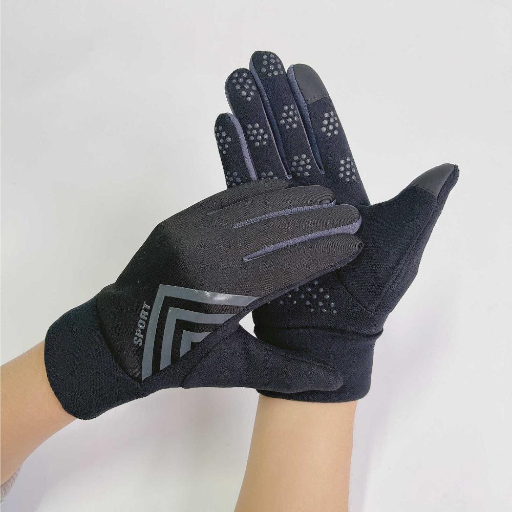 Warm gloves women's winter velvet thickened suede autumn and winter cold touch screen new cycling skiing gloves