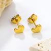Elegant Small Glossy Heart Earrings Fashion Versatile High-End Ear Accessories