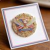 Freedom Anniversary Pin Commemorative Enamel Brooch Tone Lapel for Collectors, Nationalists,