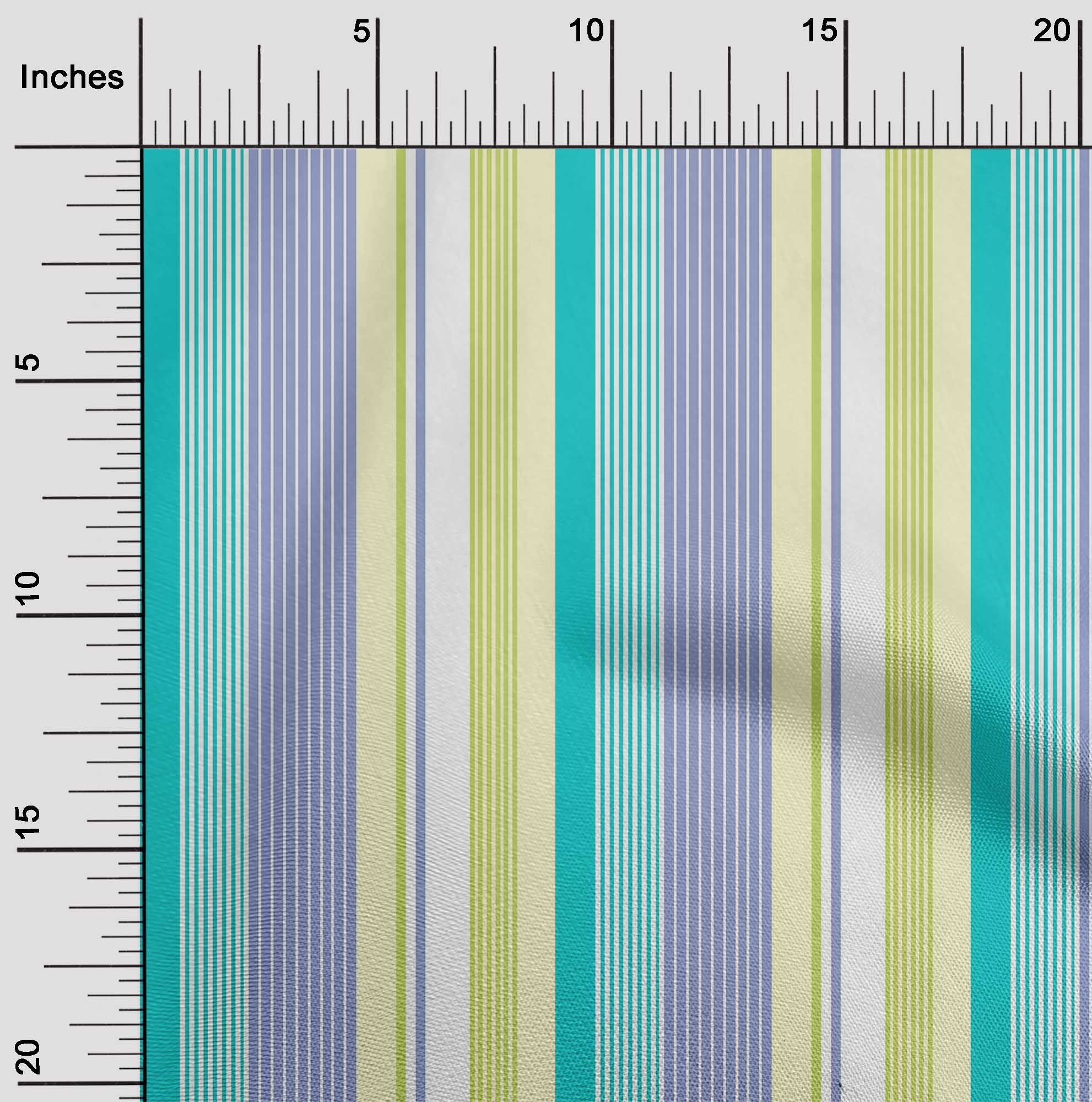 

OneOone Бавовняна гнучка тканина Багатобарвна смугаста тканина з принтом 1 ярд 40 дюймів 42 Inch Wide - Viscose Chiffon білий
