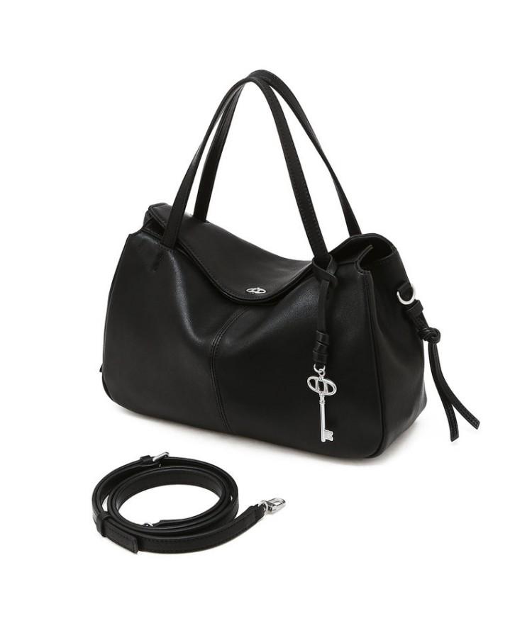 Athe Vanessabruno [Demain] Black Leather Deman Tote Bag S Aaba6F280Bk