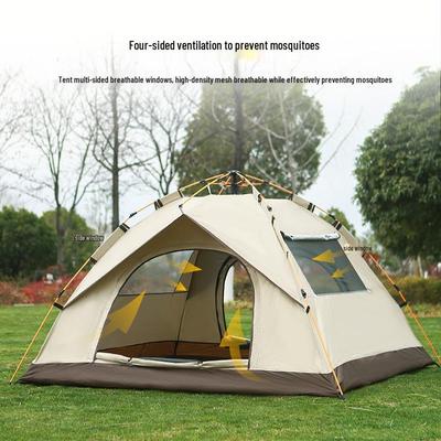 Outdoor Camping Quick-Open Waterproof Tent with Mosquito Protection