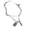 Men's Titanium Steel PUNK Cuban Chain Necklace - Handsome, High-End Hip Hop with Letter Tag Design.
