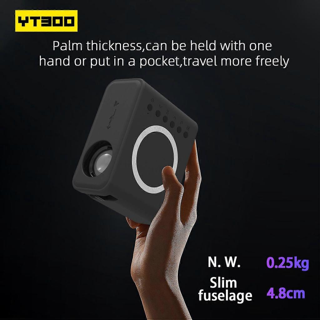 Mini-Projektor YT300 LED 1080P Smart Heimkino USB Kabelgebunden Wifi Drahtlose Synchronisierung Telefon Spiel Beamer