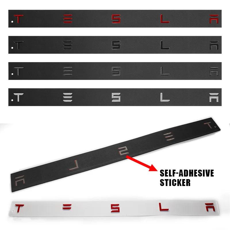 Autoaufkleber 2025 Neues Tesla 3D ABS Autoemblem Tesla Buchstabe Motorhaube hinten Heckklappe Kofferraum Aufkleber Abzeichen Aufkleber Für Modell 3 Modell