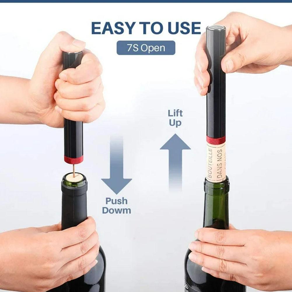Newest Air Pressure Pump Wine Bottle Opener Portable Stainless Steel Pin Easy Cork Remover Corkscrew For Home Party Wine Lovers