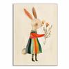 High-Class Museum Rabbit Bouquet A4 Art Poster Made In Japan Matte Paper 200kg Animal Illustration Wall Hanging Interior Decor Good Luck Gift