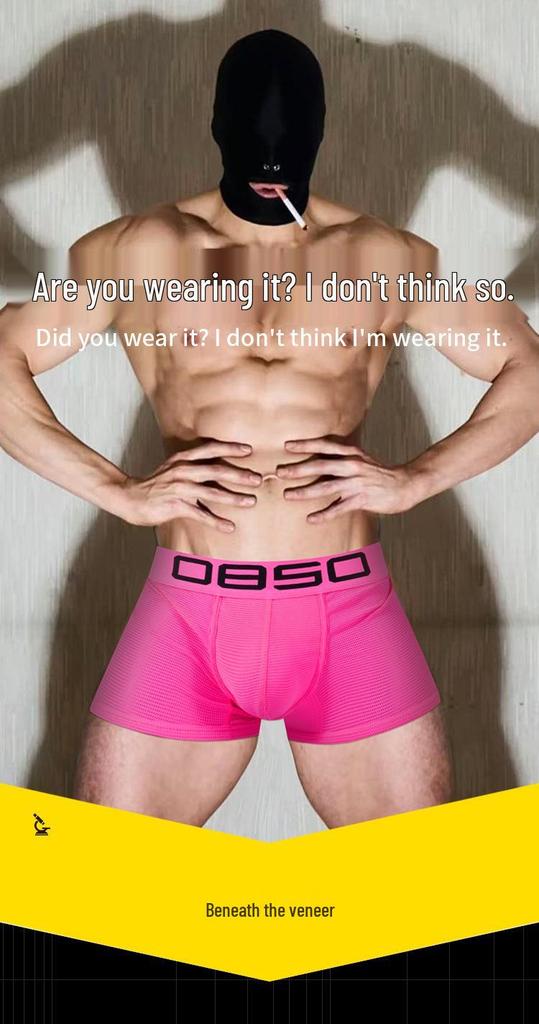 Men's Sexy Mesh Butt-Lifting Low-Rise High-Cut Briefs (BS834)