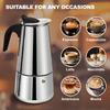 2/4/6 Cups Stainless Steel Moka Pot , Coffee Maker Mocha Pot,Italian Coffee Machine Fit Induction Cookers Coffee Accessories