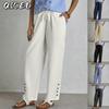 Women's Fashion Casual Solid Color Print Pants & Capris