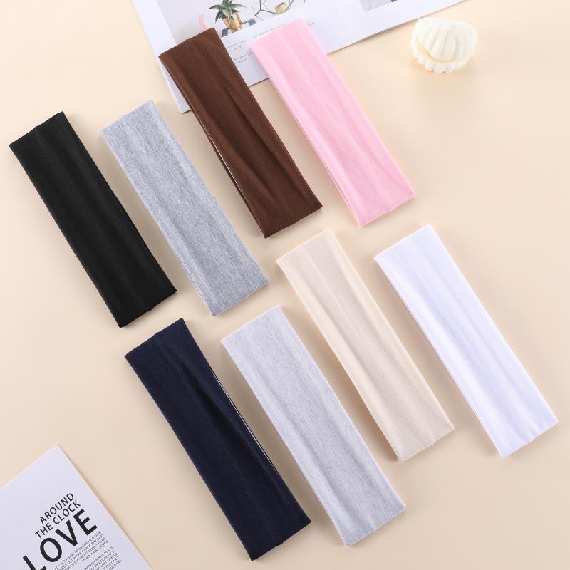 7cm Wide Headband for Women & Men, Solid Color Sports Sweatband
