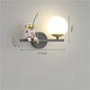 Modern Home Children's Moon Cartoon Background Wall Lighting Minimalist Creative Astronaut Bedroom Bedside Sconce Lamps for Room