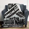 Name Custom Las Vegas Raiders Print Flannel Blanket High Quality Warm Comfortable Cover for All Seasons Perfect for Gifts Home Decor