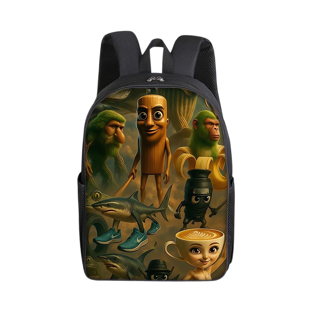 Cartoon Printing Casual Shoulder Bag Junior High School Students Large Capacity Backpacks