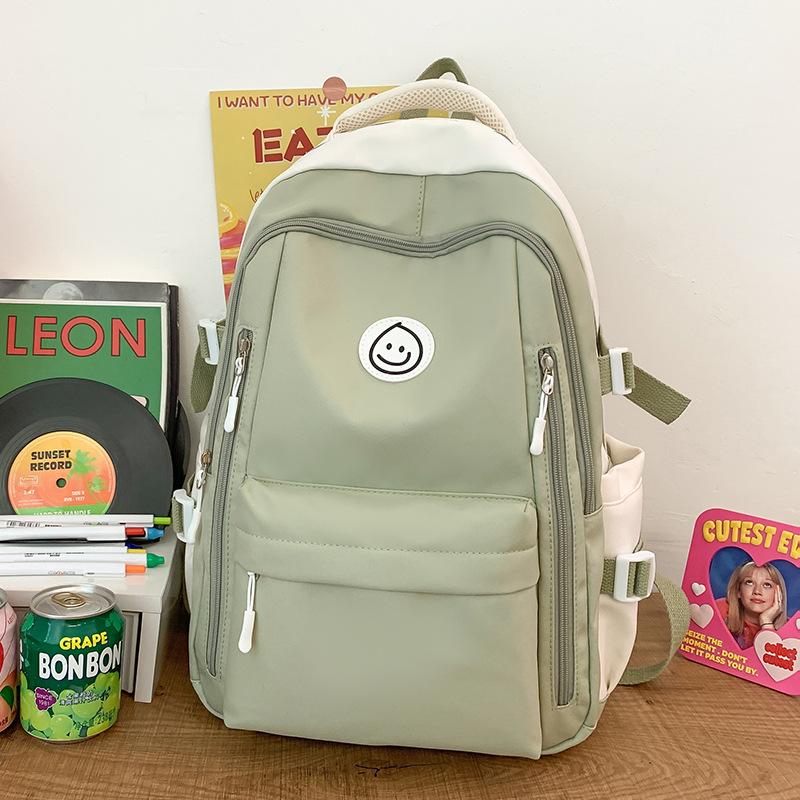 Girls College Students Contrasting Color Backpacks High School Students Junior High School Students Backpacks
