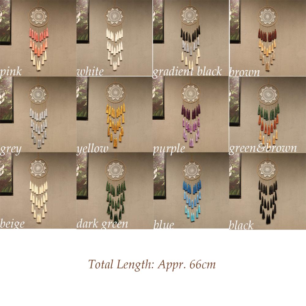 Bedroom Boho Handmade Feather Wall Hanging Tassel Macrame Tapestry Blanket Dream Catcher