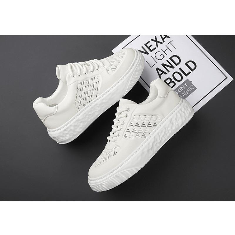 High-quality Thick-sole Casual Shoes Men Hollow Breathable Versatile Board Shoes Men Soft Bottom Non-slip Sneakers Tenis Hombre