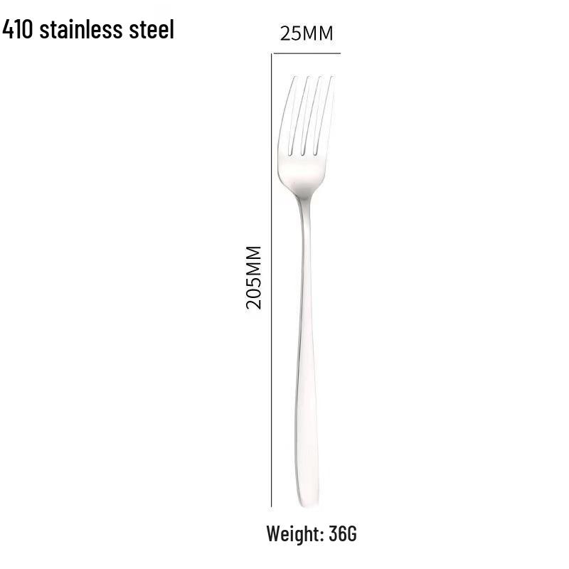 304 Stainless Steel Korean Style Tableware: Soup Spoon, Table Fork, Coffee Stirring Spoon, Long-Handle Thickened Spoon & Fork.