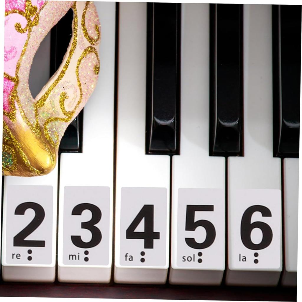 Piano Keyboard Adhesive Stickers 88 Key Piano Number Stickers Keyboard Piano Decals Removable Piano Keyboard Note Labelsfor Learning