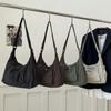 Mřížkovaná Crossbody taška přes rameno, Korejská stahovací nylonová dámská taška přes rameno, Velkokapacitní kostkovaná pruhovaná studentská dojíždějící školní taška