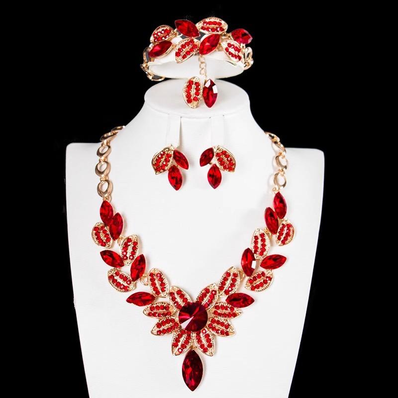 Jewelry Gemstone Four-Piece Short Collarbone Necklace Bridal Wedding Dress Accessories