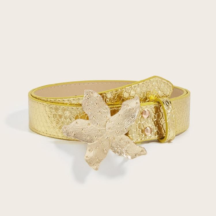All Matching Belt for Women and Girl Love Heart Wing/Flower Buckle Popular PU Belt Adjustable Waistband for Jeans Pants