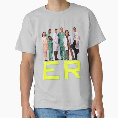 ER 90er Besetzung Junger George Clooney Hommage Klasse Hergestellt in den USA Aus T-Shirt S2XL