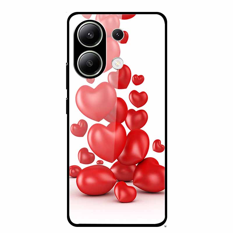 Glass Case For Xiaomi Redmi Note 13 Case Soft Bumper Tempered Glass Hard Back Cover For Redmi Note 13 Pro Phone Case Funda Coque