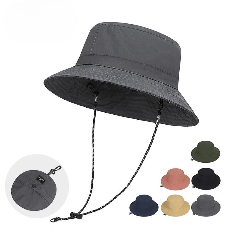 Foldable Storage Bag Fisherman's Hat Thin Quick-drying Sun Hat Men's Outdoor Casual Hiking Hat