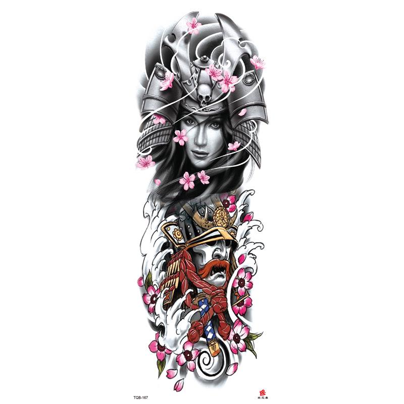 Waterproof Full Arm Flower Tattoo Stickers