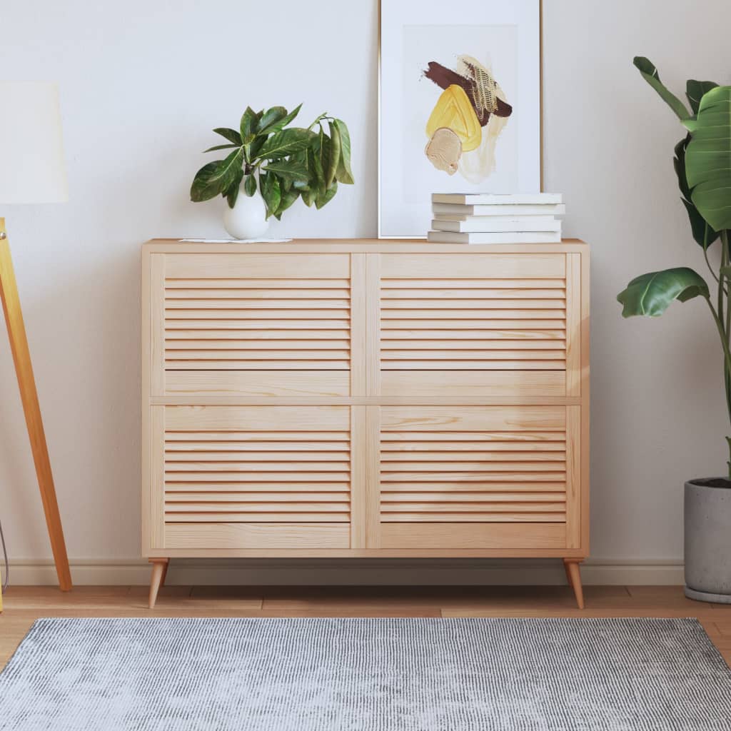 Vidaxl Louvered Doors for Cabinet, 4 Pcs, 39.5X59.4 Cm, Pine Wood