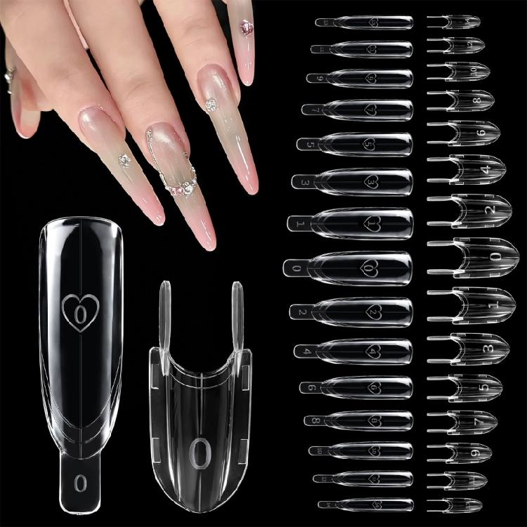 120 Pièces Formes d'Extension d'Ongles Sans Clip Style Sandwich Matériau ABS Flexible et Résistant pour Diverses Formes d'Ongles
