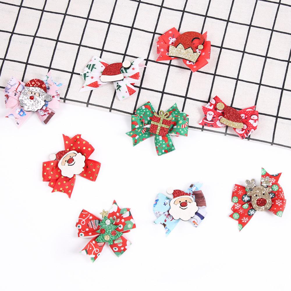 Adorable Hair Christmas Clips For Girls Featuring Sparkling Reindeer Antlers And Cheerful Designs