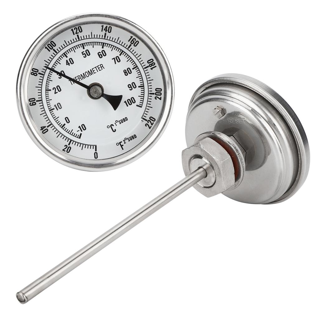 1/2 NPT Závit Nerezový Ciferníkový Teploměr Domácí Vaření Varná Konvice Teploměr 0?220 Fahrenheit  /?10?100 celsia